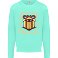 Christmas Just Here For the Presents Funny Mens Sweatshirt Jumper Peppermint