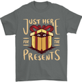 Christmas Just Here For the Presents Funny Mens T-Shirt 100% Cotton Charcoal