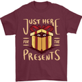 Christmas Just Here For the Presents Funny Mens T-Shirt 100% Cotton Maroon