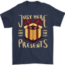 Christmas Just Here For the Presents Funny Mens T-Shirt 100% Cotton Navy Blue