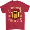 Christmas Just Here For the Presents Funny Mens T-Shirt 100% Cotton Red