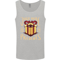 Christmas Just Here For the Presents Funny Mens Vest Tank Top Sports Grey