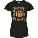 Christmas Just Here For the Presents Funny Womens Petite Cut T-Shirt Black