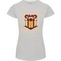 Christmas Just Here For the Presents Funny Womens Petite Cut T-Shirt Sports Grey