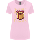 Christmas Just Here For the Presents Funny Womens Wider Cut T-Shirt Light Pink