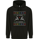Christmas LGBT Oh Deer I'm Queer Gay Pride Mens 80% Cotton Hoodie Black