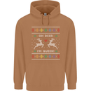 Christmas LGBT Oh Deer I'm Queer Gay Pride Mens 80% Cotton Hoodie Caramel Latte