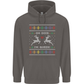 Christmas LGBT Oh Deer I'm Queer Gay Pride Mens 80% Cotton Hoodie Charcoal