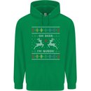 Christmas LGBT Oh Deer I'm Queer Gay Pride Mens 80% Cotton Hoodie Irish Green