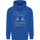Christmas LGBT Oh Deer I'm Queer Gay Pride Mens 80% Cotton Hoodie Royal Blue