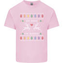 Christmas LGBT Oh Deer I'm Queer Gay Pride Mens Cotton T-Shirt Tee Top Light Pink