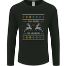 Christmas LGBT Oh Deer I'm Queer Gay Pride Mens Long Sleeve T-Shirt Black