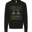 Christmas LGBT Oh Deer I'm Queer Gay Pride Mens Sweatshirt Jumper Black