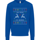 Christmas LGBT Oh Deer I'm Queer Gay Pride Mens Sweatshirt Jumper Royal Blue