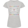 Christmas LGBT Oh Deer I'm Queer Gay Pride Womens Petite Cut T-Shirt Sports Grey
