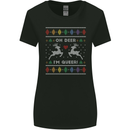 Christmas LGBT Oh Deer I'm Queer Gay Pride Womens Wider Cut T-Shirt Black