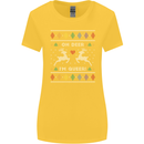Christmas LGBT Oh Deer I'm Queer Gay Pride Womens Wider Cut T-Shirt Yellow