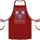 Christmas LGBT Rainbow Sheep Gay Pride Cotton Apron 100% Organic Maroon