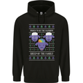 Christmas LGBT Rainbow Sheep Gay Pride Mens 80% Cotton Hoodie Black