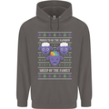Christmas LGBT Rainbow Sheep Gay Pride Mens 80% Cotton Hoodie Charcoal