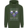 Christmas LGBT Rainbow Sheep Gay Pride Mens 80% Cotton Hoodie Forest Green