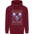 Christmas LGBT Rainbow Sheep Gay Pride Mens 80% Cotton Hoodie Maroon