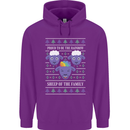 Christmas LGBT Rainbow Sheep Gay Pride Mens 80% Cotton Hoodie Purple