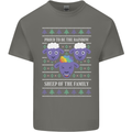 Christmas LGBT Rainbow Sheep Gay Pride Mens Cotton T-Shirt Tee Top Charcoal