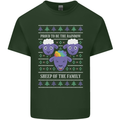 Christmas LGBT Rainbow Sheep Gay Pride Mens Cotton T-Shirt Tee Top Forest Green