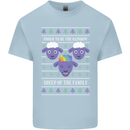 Christmas LGBT Rainbow Sheep Gay Pride Mens Cotton T-Shirt Tee Top Light Blue
