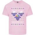 Christmas LGBT Rainbow Sheep Gay Pride Mens Cotton T-Shirt Tee Top Light Pink