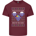 Christmas LGBT Rainbow Sheep Gay Pride Mens Cotton T-Shirt Tee Top Maroon