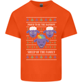 Christmas LGBT Rainbow Sheep Gay Pride Mens Cotton T-Shirt Tee Top Orange