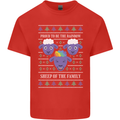 Christmas LGBT Rainbow Sheep Gay Pride Mens Cotton T-Shirt Tee Top Red