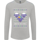 Christmas LGBT Rainbow Sheep Gay Pride Mens Long Sleeve T-Shirt Sports Grey