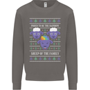 Christmas LGBT Rainbow Sheep Gay Pride Mens Sweatshirt Jumper Charcoal