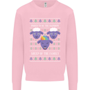 Christmas LGBT Rainbow Sheep Gay Pride Mens Sweatshirt Jumper Light Pink