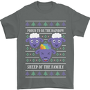 Christmas LGBT Rainbow Sheep Gay Pride Mens T-Shirt Cotton Gildan Charcoal
