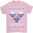 Christmas LGBT Rainbow Sheep Gay Pride Mens T-Shirt Cotton Gildan Light Pink