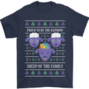 Christmas LGBT Rainbow Sheep Gay Pride Mens T-Shirt Cotton Gildan Navy Blue