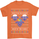 Christmas LGBT Rainbow Sheep Gay Pride Mens T-Shirt Cotton Gildan Orange