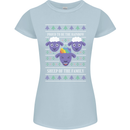 Christmas LGBT Rainbow Sheep Gay Pride Womens Petite Cut T-Shirt Light Blue