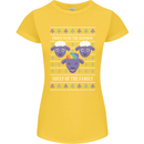 Christmas LGBT Rainbow Sheep Gay Pride Womens Petite Cut T-Shirt Yellow