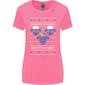 Christmas LGBT Rainbow Sheep Gay Pride Womens Wider Cut T-Shirt Azalea