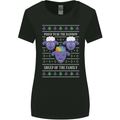Christmas LGBT Rainbow Sheep Gay Pride Womens Wider Cut T-Shirt Black