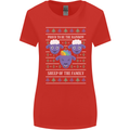 Christmas LGBT Rainbow Sheep Gay Pride Womens Wider Cut T-Shirt Red