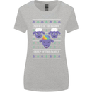 Christmas LGBT Rainbow Sheep Gay Pride Womens Wider Cut T-Shirt Sports Grey