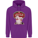Christmas Maltese Funny Santa Paws Xmas Childrens Kids Hoodie Purple