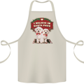 Christmas Maltese Funny Santa Paws Xmas Cotton Apron 100% Organic Natural