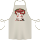 Christmas Maltese Funny Santa Paws Xmas Cotton Apron 100% Organic Natural